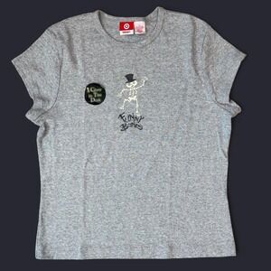 Vintage Target Funny Bones Glow In The Dark Halloween Baby Tee Women's Large Y2K